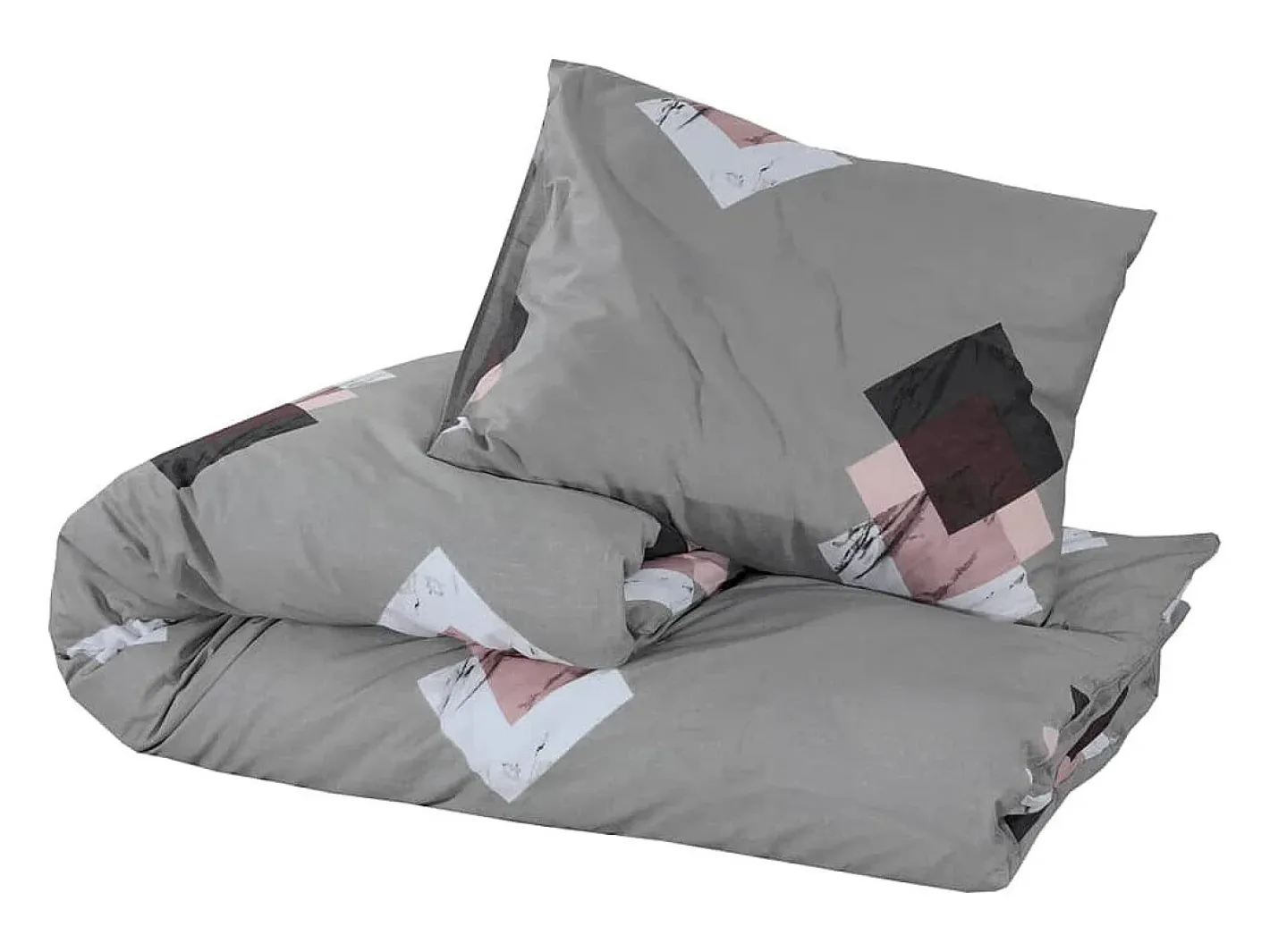 Juego de funda nórdica algodón 225x220 cm ES601484 Gris Online