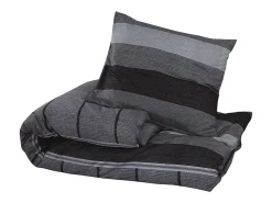 Ropa De Cama-Juego de funda nórdica algodón oscuro 140x200 cm ES354730 Gris