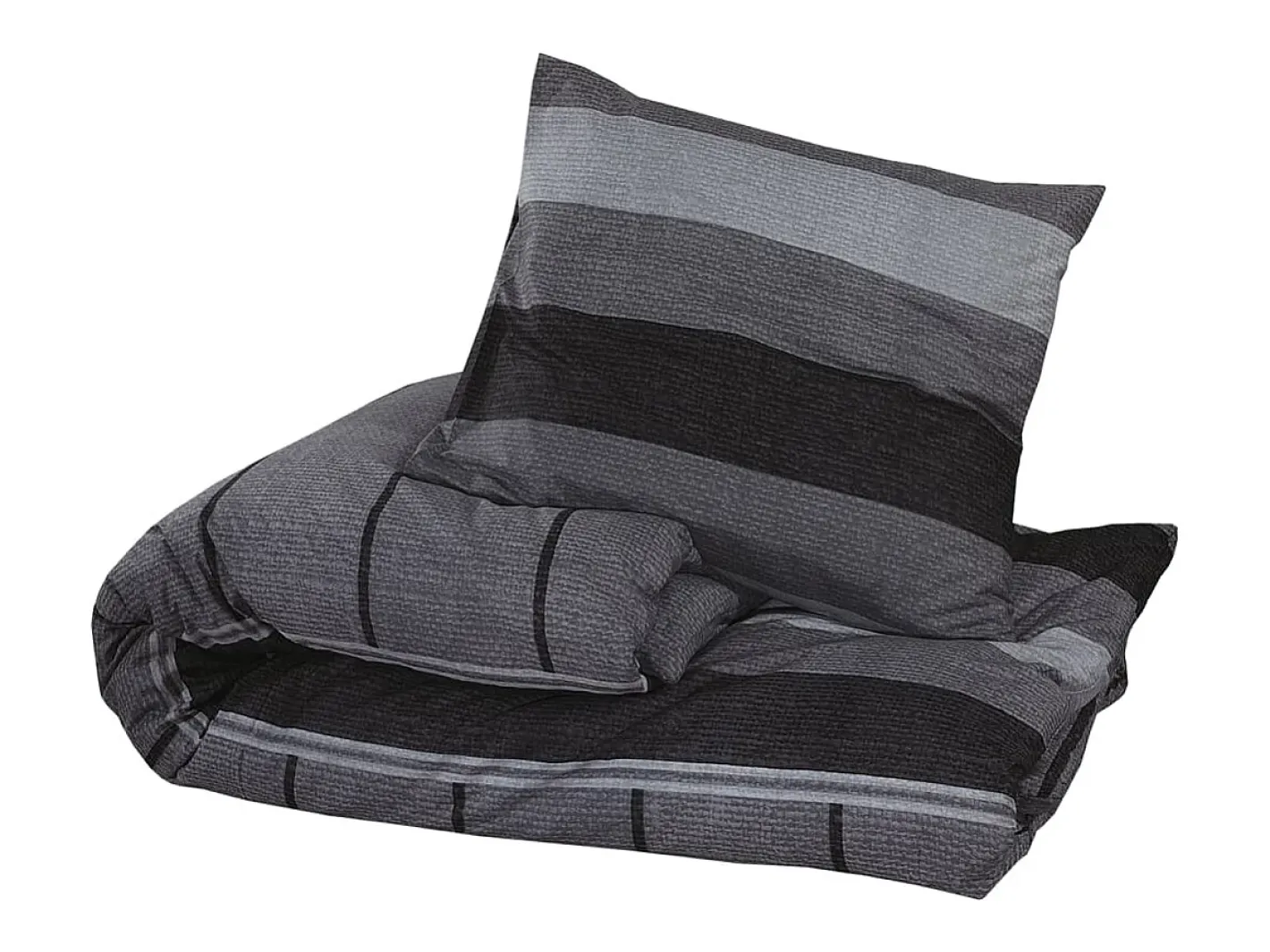 Ropa De Cama-Juego de funda nórdica algodón oscuro 140x200 cm ES354730 Gris