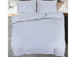 Ropa De Cama-Juego de funda nórdica algodón 200x200 cm ES380456 Gris