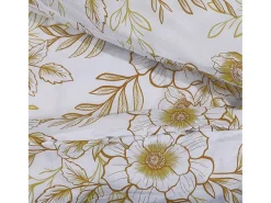 Ropa De Cama-Juego de funda nórdica algodón y marrón 155x220 cm ES617288 Blanco
