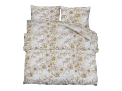 Ropa De Cama-Juego de funda nórdica algodón y marrón 155x220 cm ES617288 Blanco