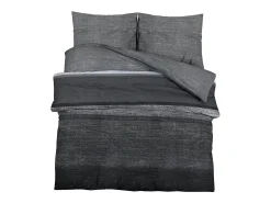 Juego de funda nórdica algodón oscuro 260x220 cm ES516684 Gris New