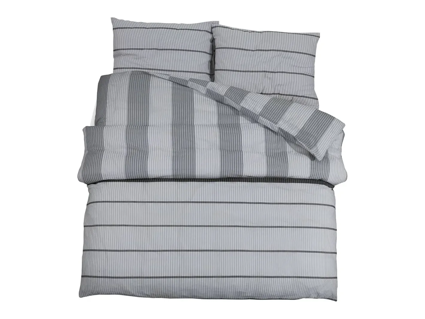 Juego de funda nórdica algodón 200x220 cm ES119932 Gris Outlet
