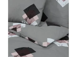 Ropa De Cama-Juego de funda nórdica algodón 140x200 cm ES755368 Gris
