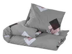 Ropa De Cama-Juego de funda nórdica algodón 140x200 cm ES755368 Gris