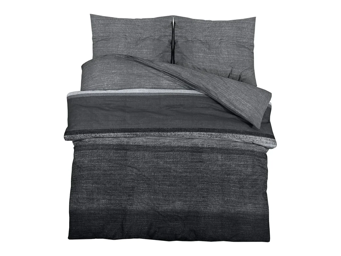 Best Juego de funda nórdica algodón oscuro 140x200 cm ES447552 Gris