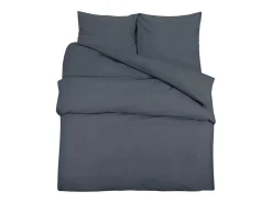 Juego de funda nórdica algodón 220x240 cm ES298407 Gris antracita