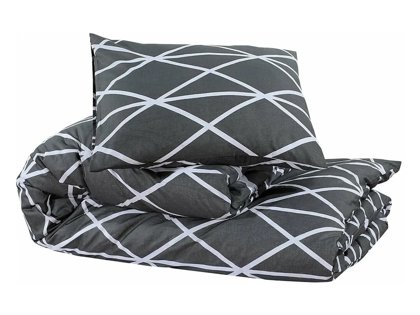 Juego de funda nórdica algodón 200x200 cm ES157372 Gris Clearance