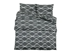 Juego de funda nórdica algodón 200x200 cm ES157372 Gris Clearance