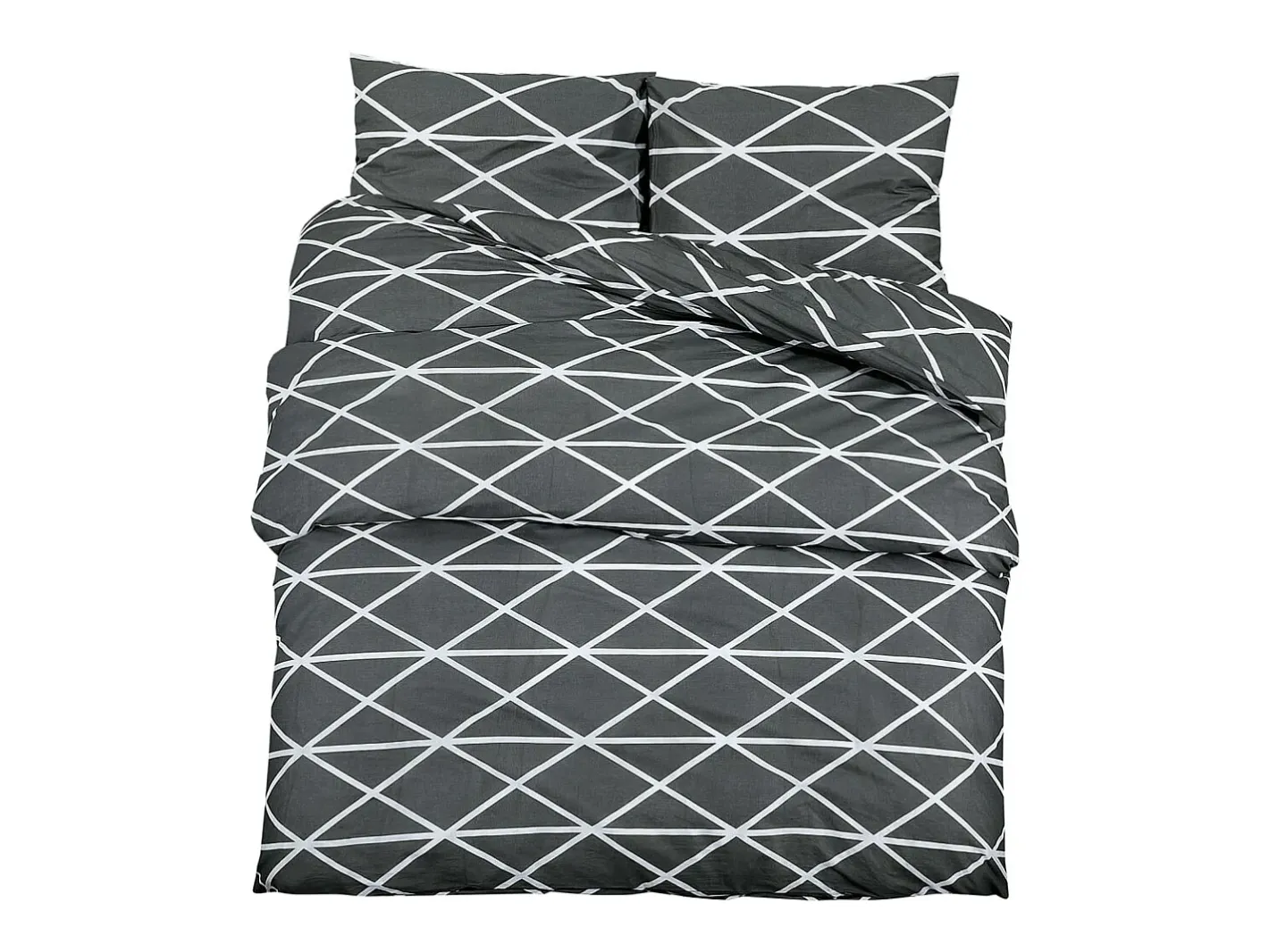Juego de funda nórdica algodón 200x200 cm ES157372 Gris Clearance