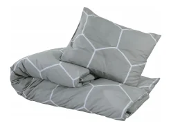 Juego de funda nórdica algodón 140x200 cm ES567162 Gris Online