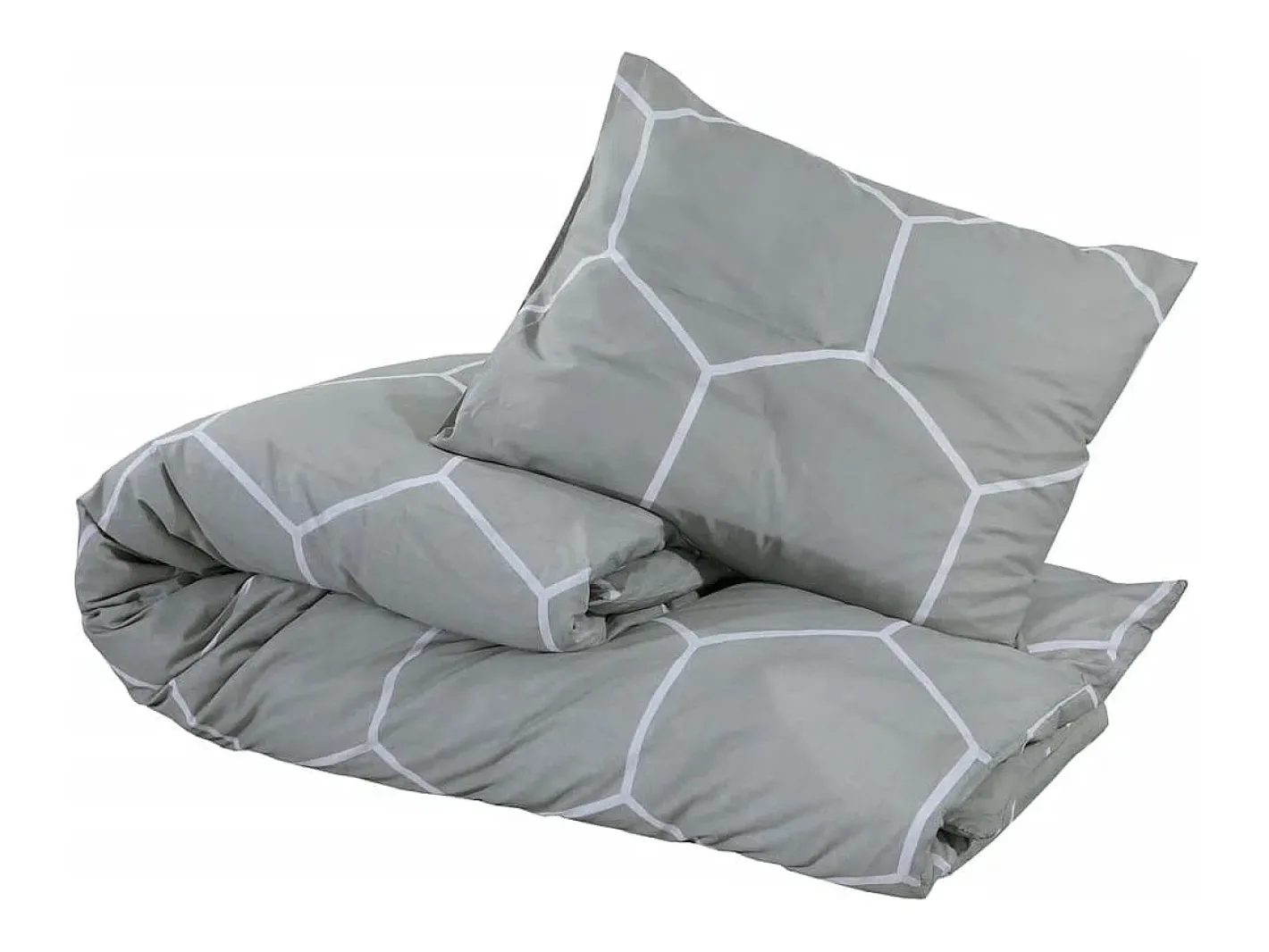Juego de funda nórdica algodón 140x200 cm ES567162 Gris Online