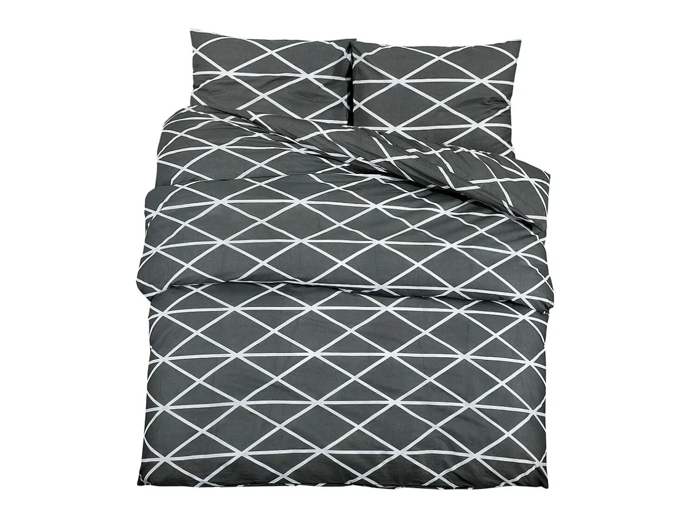 New Juego de funda nórdica algodón 240x220 cm ES753755 Gris