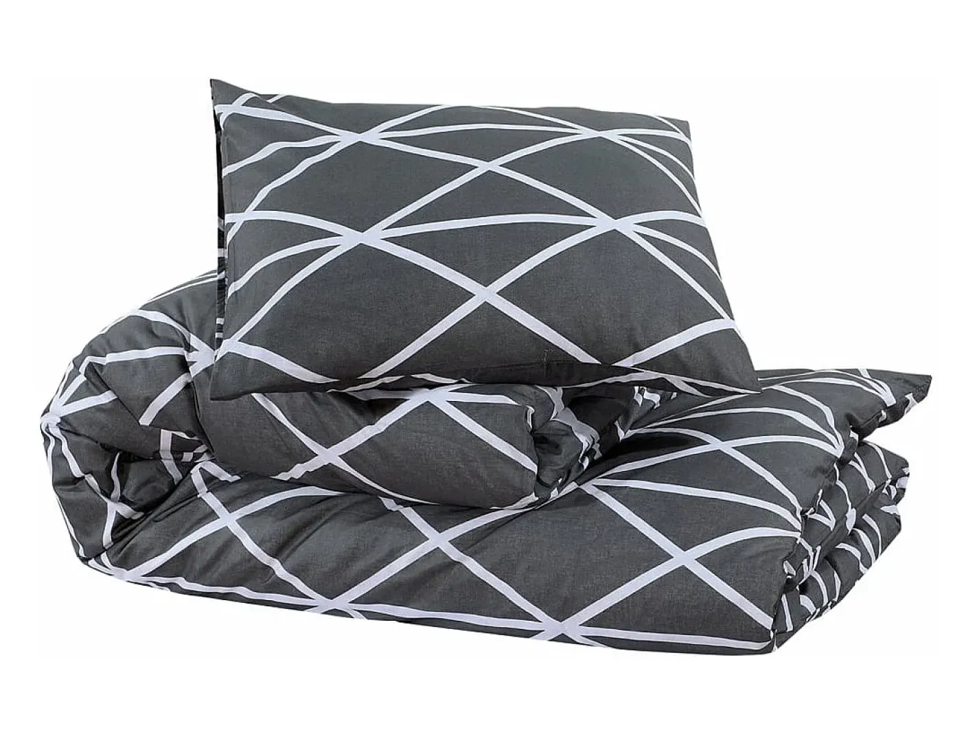 New Juego de funda nórdica algodón 240x220 cm ES753755 Gris