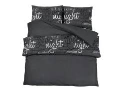 Ropa De Cama-Juego de funda nórdica algodón 225x220 cm ES898170 Negro