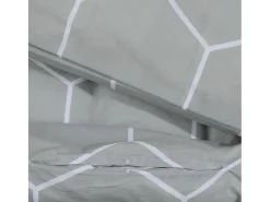 Juego de funda nórdica algodón 240x220 cm ES443442 Gris Online