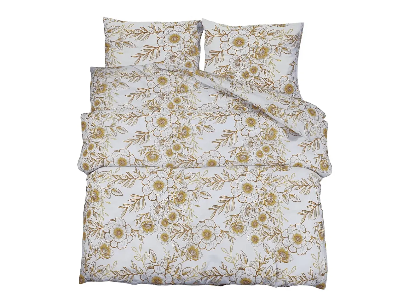 Ropa De Cama-Juego de funda nórdica algodón y marrón 200x220 cm ES261996 Blanco
