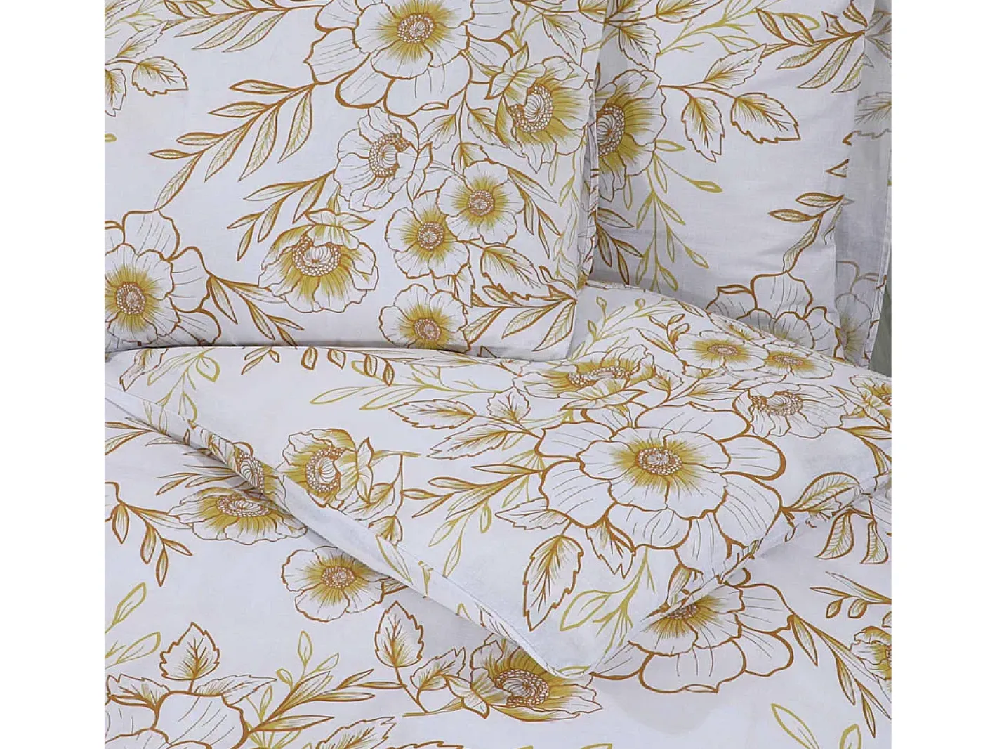 Ropa De Cama-Juego de funda nórdica algodón y marrón 200x220 cm ES261996 Blanco