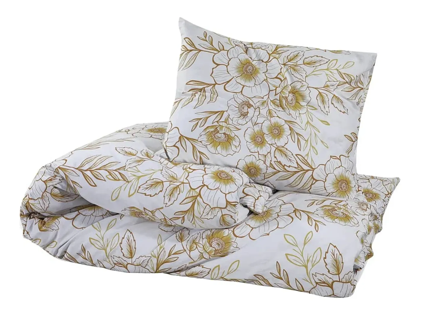 Ropa De Cama-Juego de funda nórdica algodón y marrón 200x220 cm ES261996 Blanco