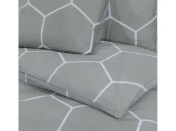 Ropa De Cama-Juego de funda nórdica algodón 200x200 cm ES679455 Gris