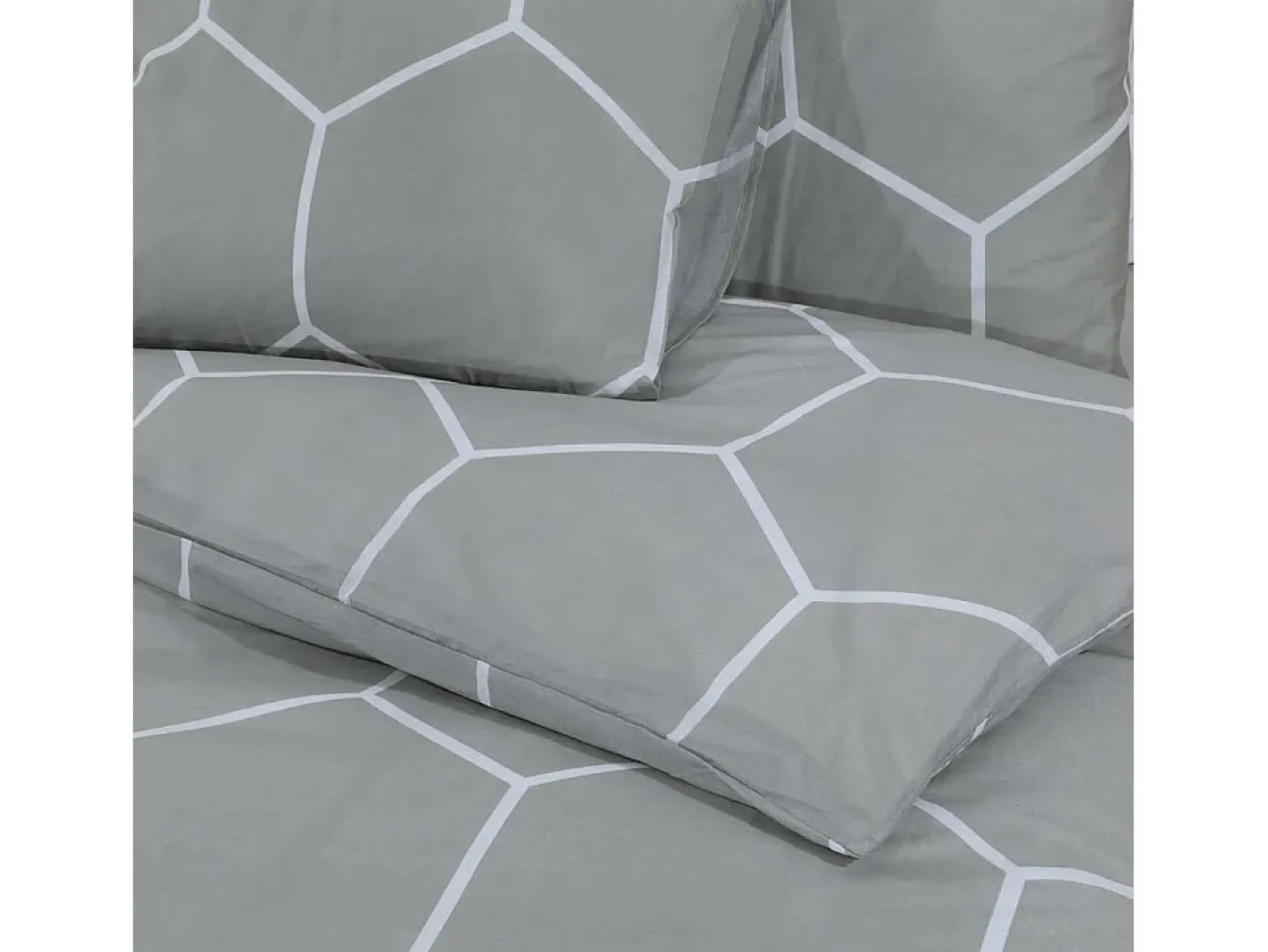 Ropa De Cama-Juego de funda nórdica algodón 200x200 cm ES679455 Gris