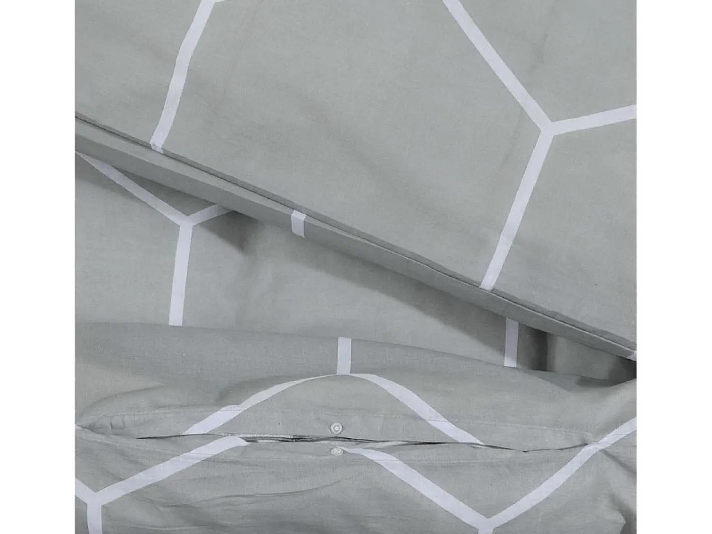 Ropa De Cama-Juego de funda nórdica algodón 260x240 cm ES278644 Gris