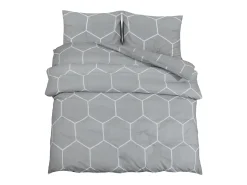 Ropa De Cama-Juego de funda nórdica algodón 260x240 cm ES278644 Gris