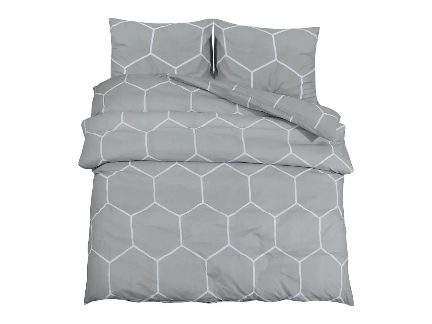 Ropa De Cama-Juego de funda nórdica algodón 260x240 cm ES278644 Gris