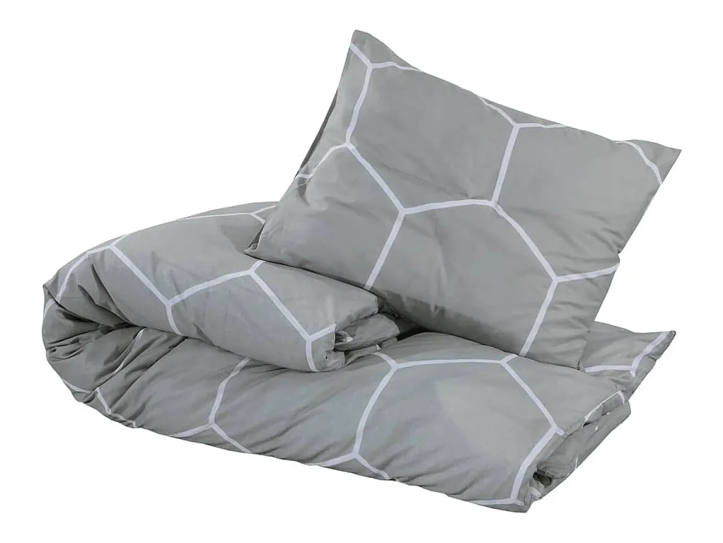 Ropa De Cama-Juego de funda nórdica algodón 260x240 cm ES278644 Gris