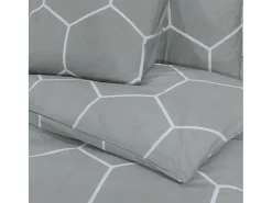 Ropa De Cama-Juego de funda nórdica algodón 260x240 cm ES278644 Gris