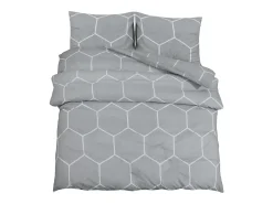 Juego de funda nórdica algodón 200x200 cm ES338807 Gris Hot