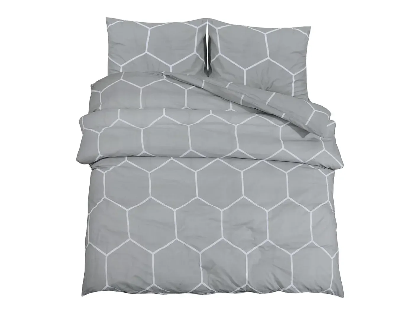Juego de funda nórdica algodón 200x200 cm ES338807 Gris Hot