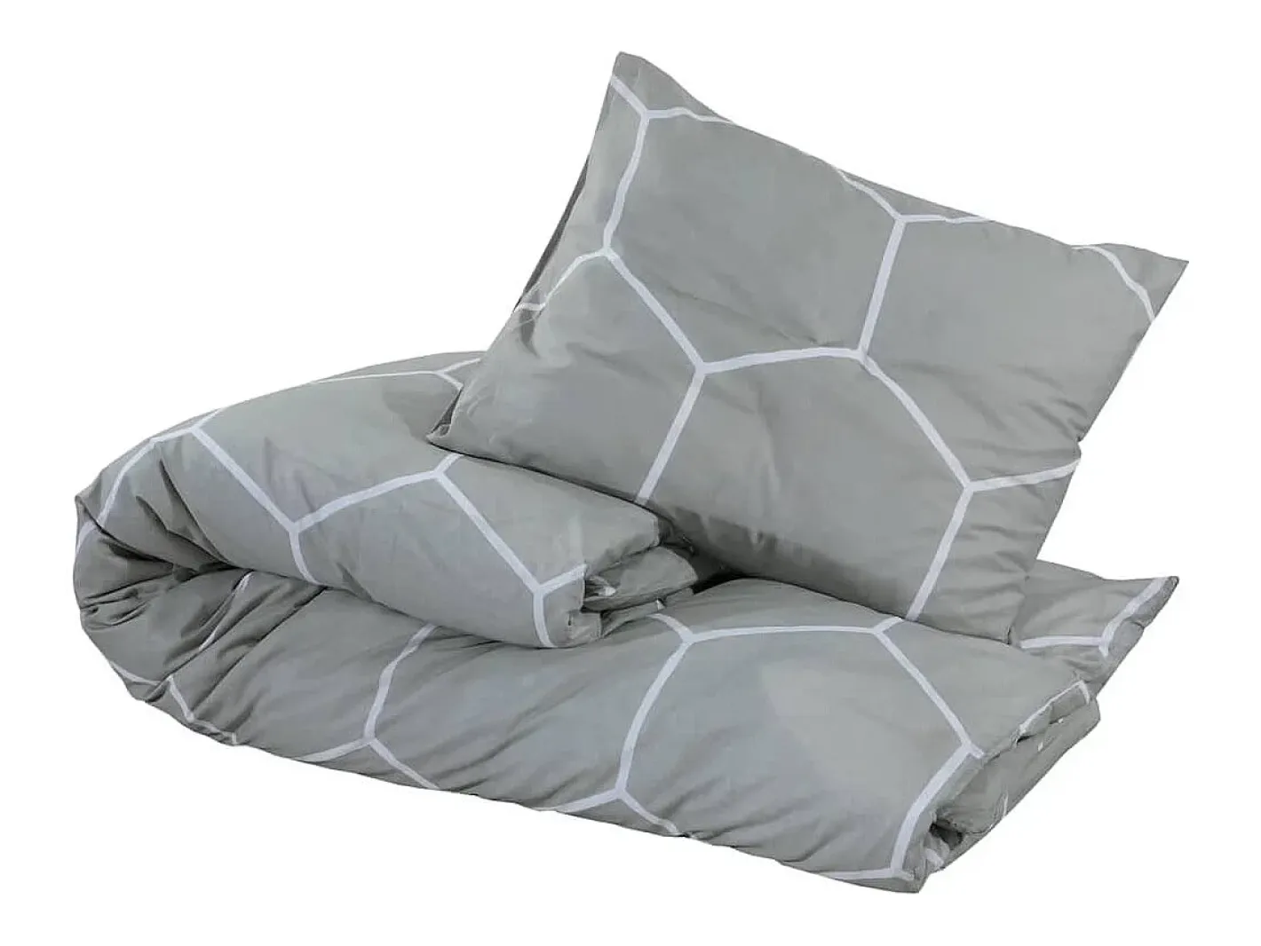 Juego de funda nórdica algodón 200x200 cm ES338807 Gris Hot