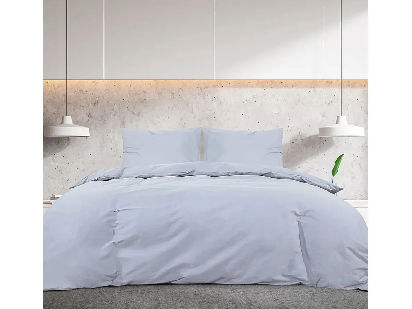 Ropa De Cama-Juego de funda nórdica algodón 200x200 cm ES546811 Gris