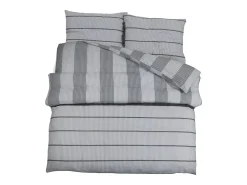 Juego de funda nórdica algodón 200x200 cm ES937891 Gris