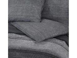Ropa De Cama-Juego de funda nórdica algodón oscuro 200x200 cm ES412059 Gris