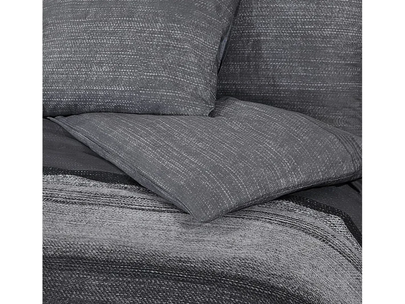 Ropa De Cama-Juego de funda nórdica algodón oscuro 200x200 cm ES412059 Gris