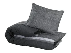Ropa De Cama-Juego de funda nórdica algodón oscuro 200x200 cm ES412059 Gris