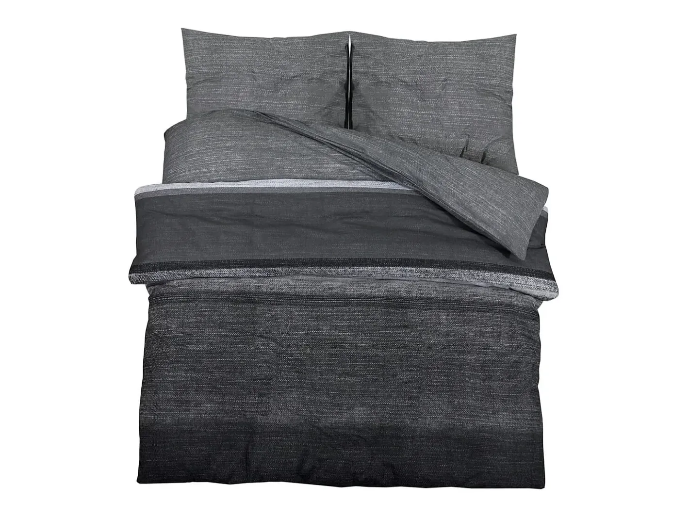 Ropa De Cama-Juego de funda nórdica algodón oscuro 220x240 cm ES229172 Gris