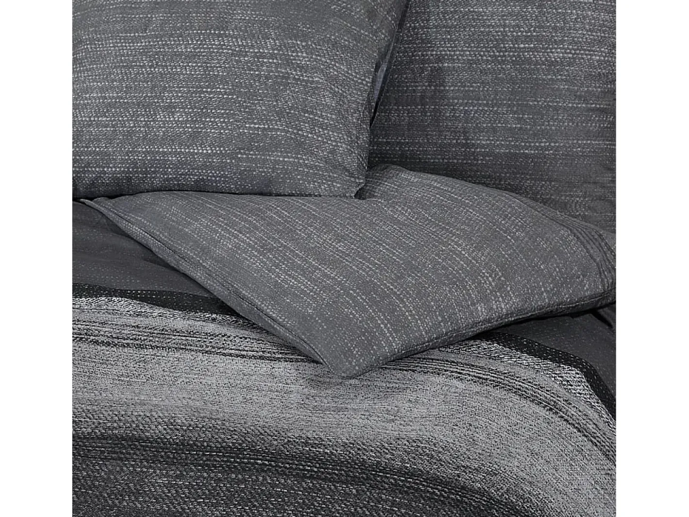 Ropa De Cama-Juego de funda nórdica algodón oscuro 220x240 cm ES229172 Gris