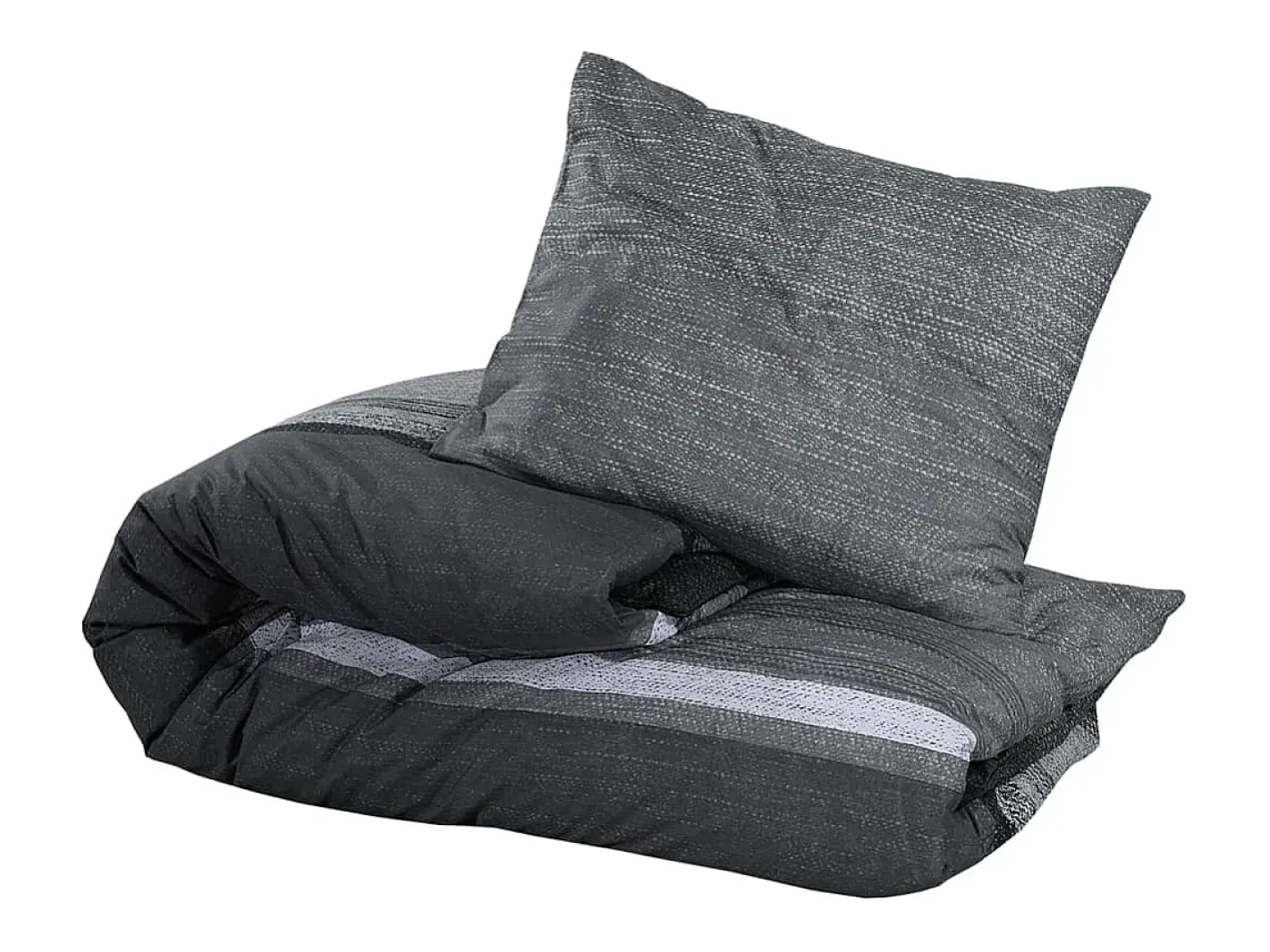 Ropa De Cama-Juego de funda nórdica algodón oscuro 220x240 cm ES229172 Gris