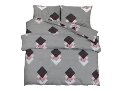 Ropa De Cama-Juego de funda nórdica algodón 220x240 cm ES193223 Gris