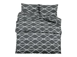 Juego de funda nórdica algodón 200x200 cm ES606473 Gris Hot