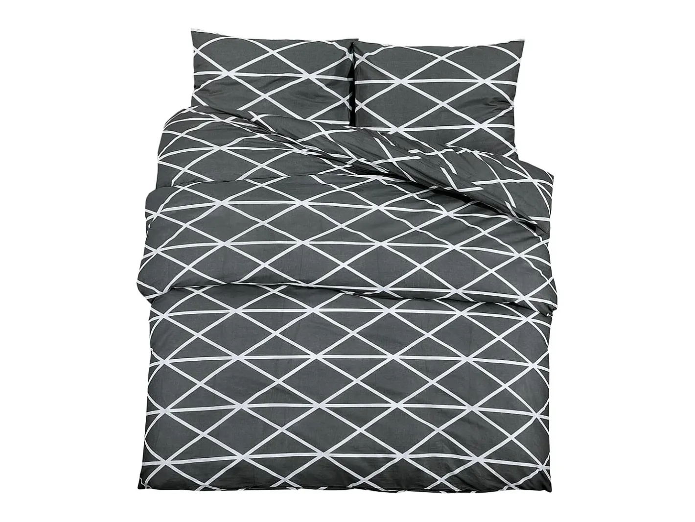 Juego de funda nórdica algodón 200x200 cm ES606473 Gris Hot