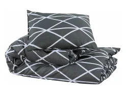 Juego de funda nórdica algodón 200x200 cm ES606473 Gris Hot