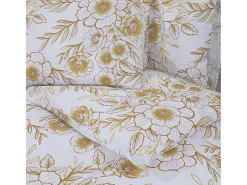 Ropa De Cama-Juego de funda nórdica algodón y marrón 260x240 cm ES504525 Blanco