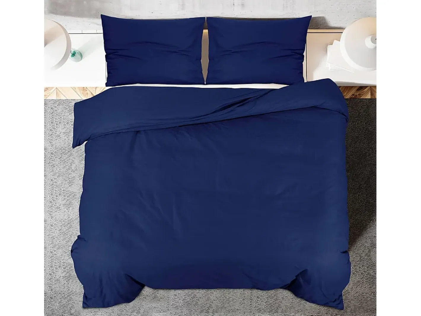 Ropa De Cama-Juego de funda nórdica algodón 135x200 cm ES479702 Azul