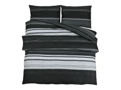 Ropa De Cama-Juego de funda nórdica algodón negro y 200x200 cm ES846885 Blanco