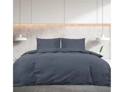 Ropa De Cama-Juego de funda nórdica algodón 200x220 cm ES956259 Gris antracita